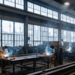 Welders welding just outside of toornto